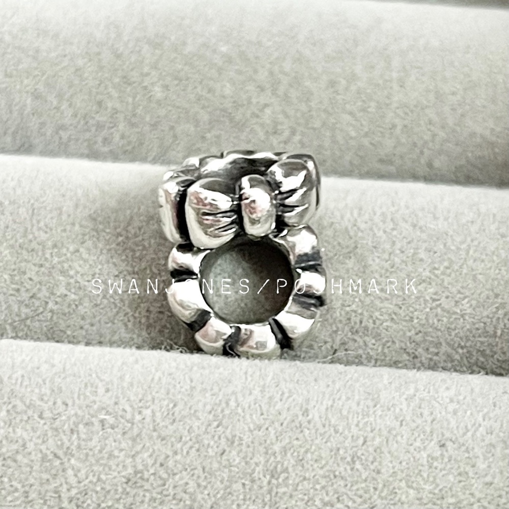 2 Pandora Silver Bow Spacers
